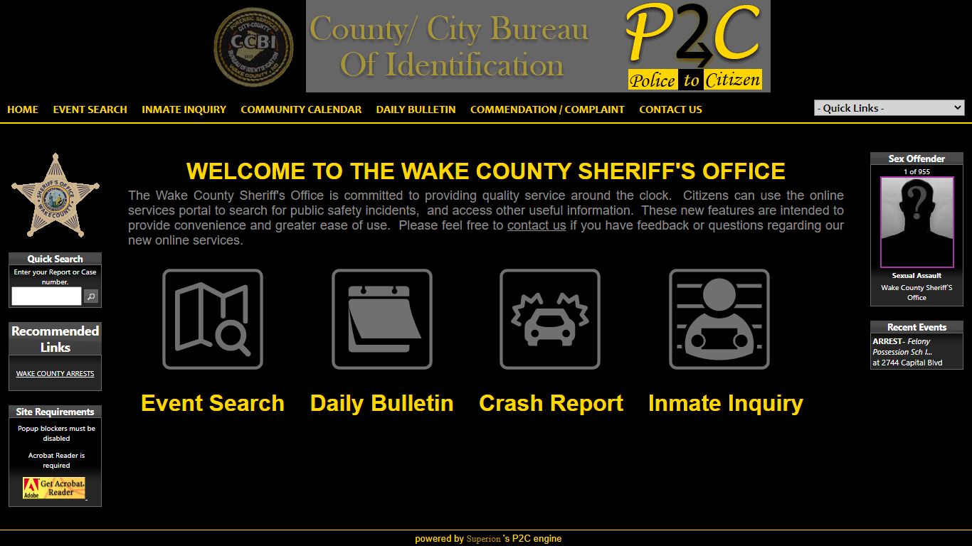 Wake County Sheriff's Office P2C